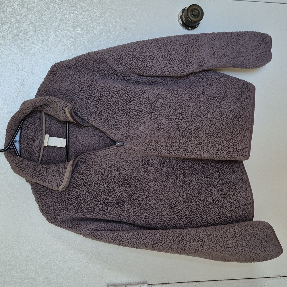 H&M Gray Sherpa Quartrr ZIP Pullover